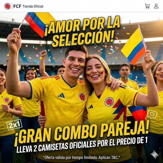CAMISETA OFICIAL DE LA SELECCION COLOMBIA – PREMIUN COMBO X2