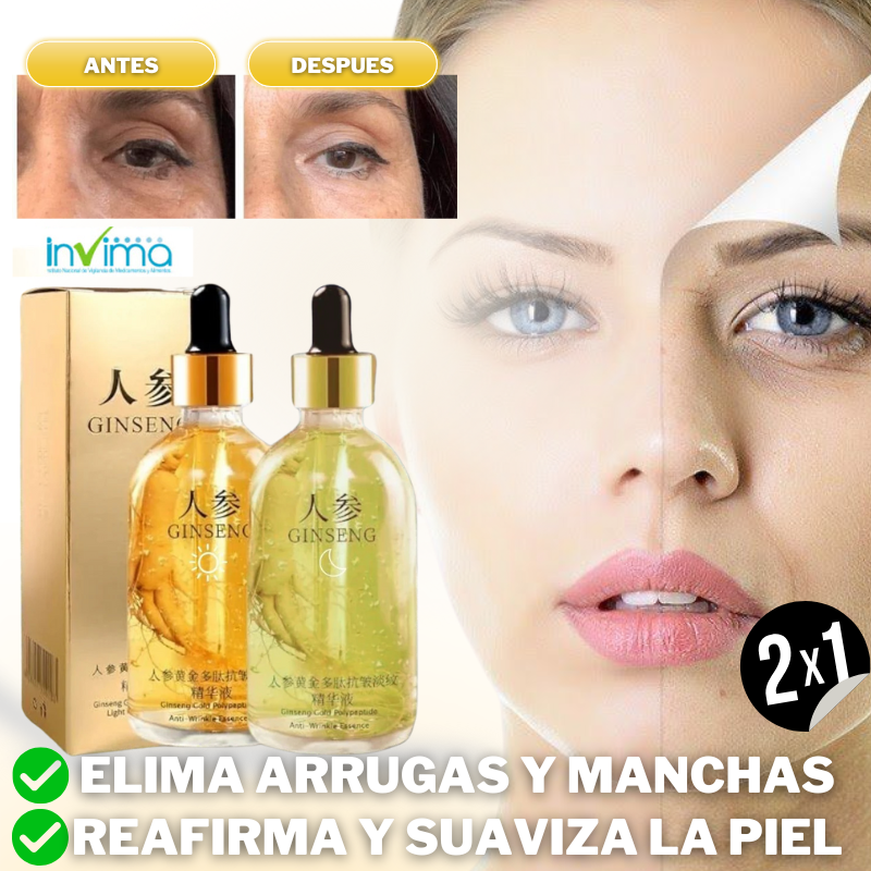 Oferta Especial 2x1: Ginseng™ - Serum Rejuvenecedor Reafirmante Anti-Arrugas