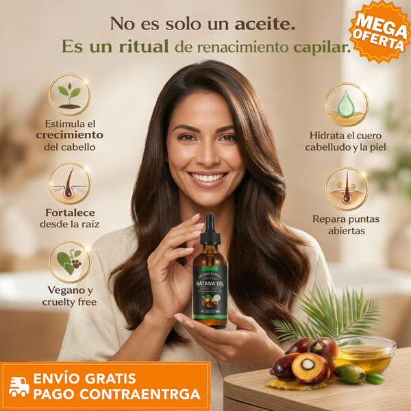 BatanaGlow™: Aceite de Batana que Nutre, Repara y Devuelve el Brillo al Cabello. ✨